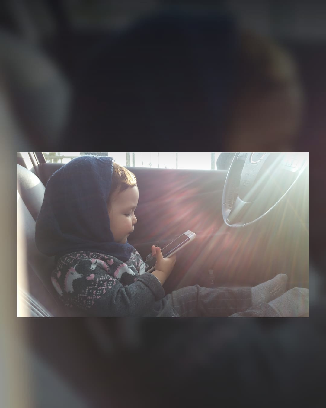A child using a cellphone