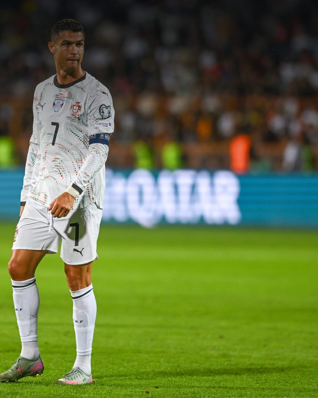 Cristiano Ronaldo celebrates for Portugal during a 2026 World Cup qualifying match