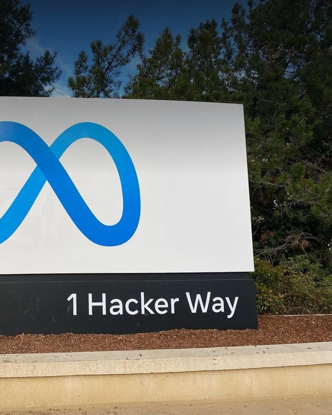 Meta headquarters sign in Menlo Park