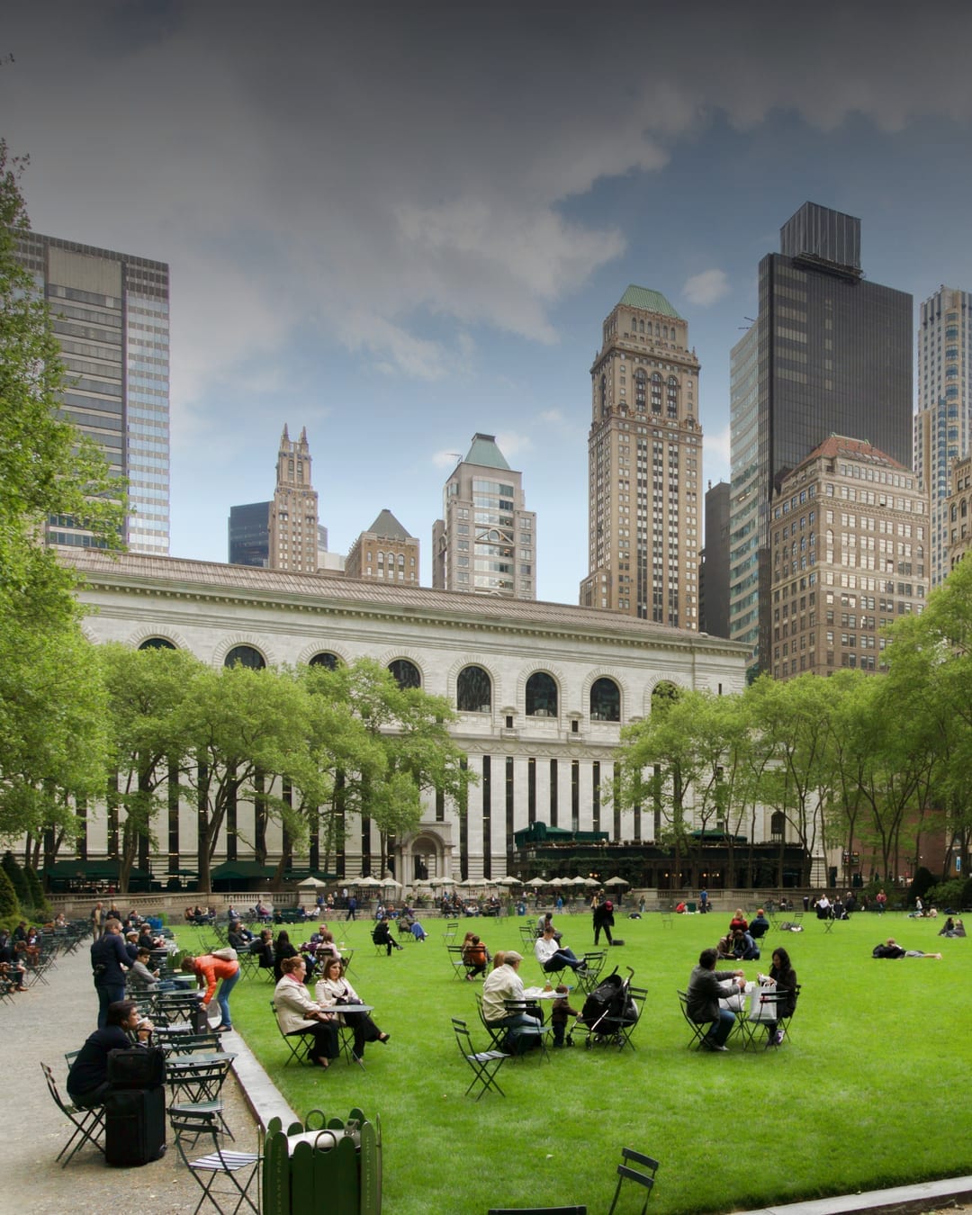 Bryant Park and the New York Public Library in Manhattan