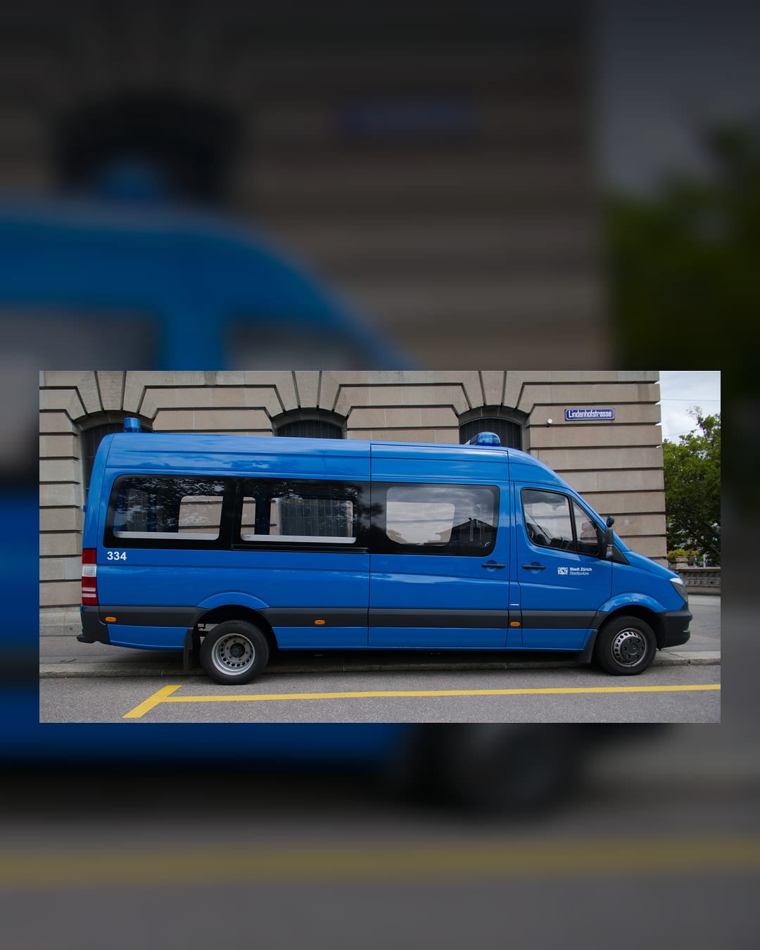 Police vehicle in Zurich