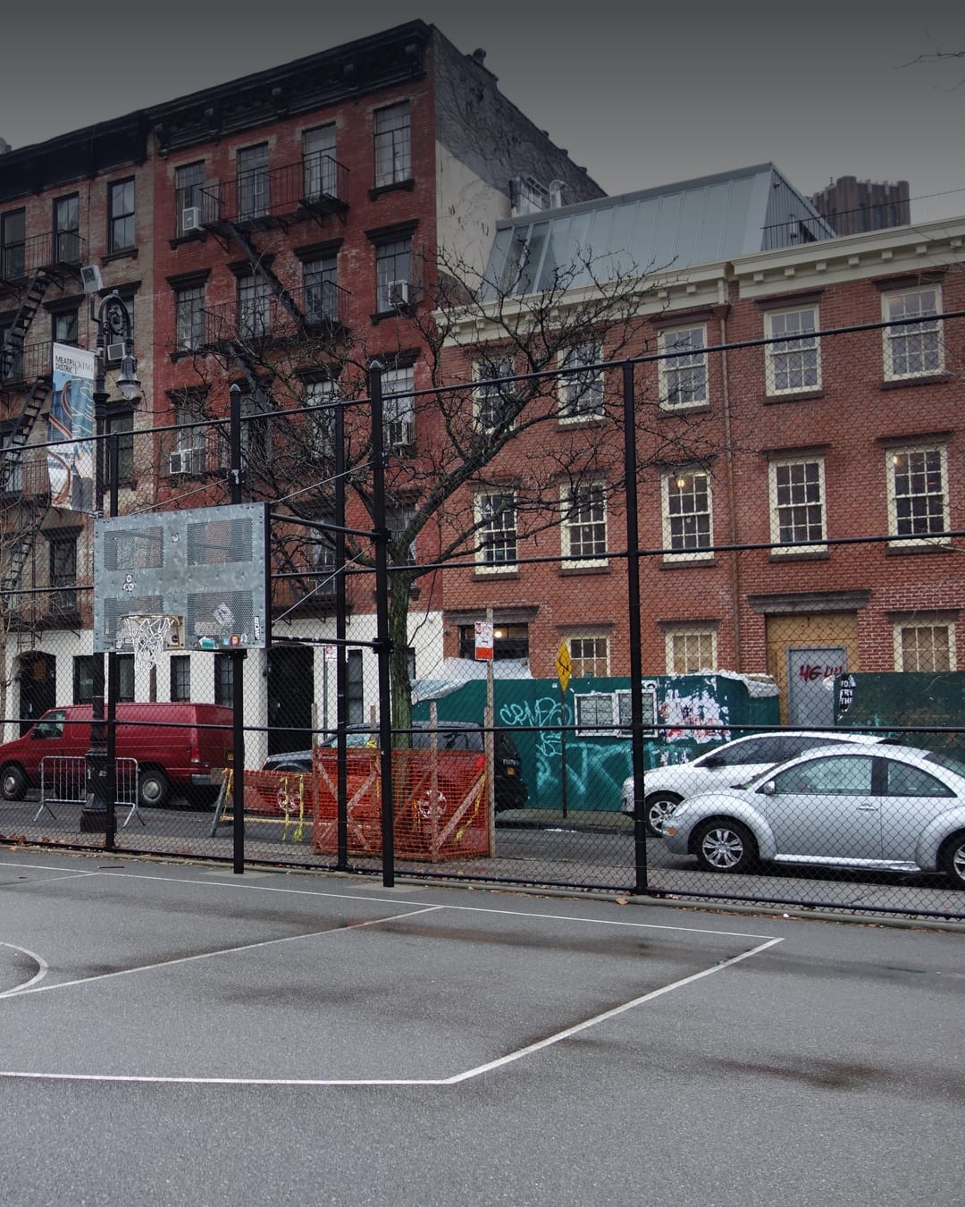Basketball court at Seravalli Playground in Manhattan