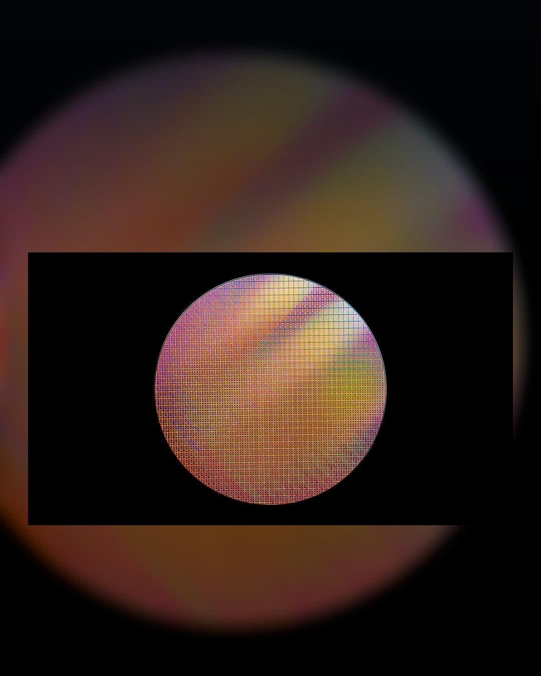 Intel Xeon 6+ silicon wafer