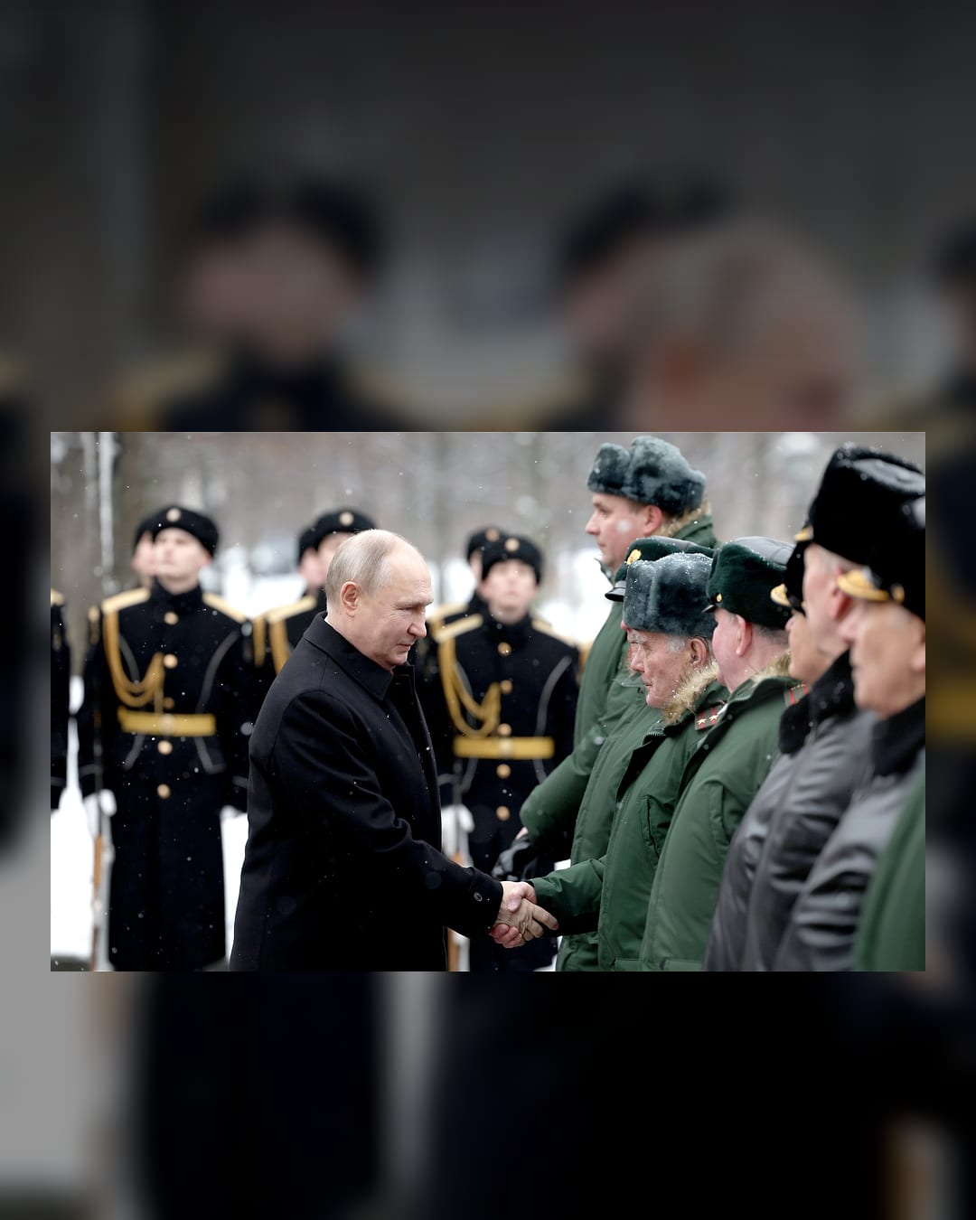 Vladimir Putin attends Defender of the Fatherland Day commemorations in Moscow in 2024