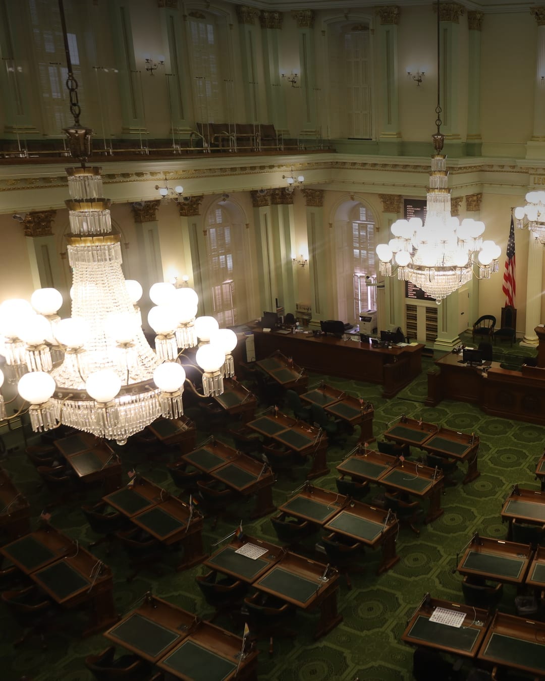 California State Assembly chamber inside the State Capitol