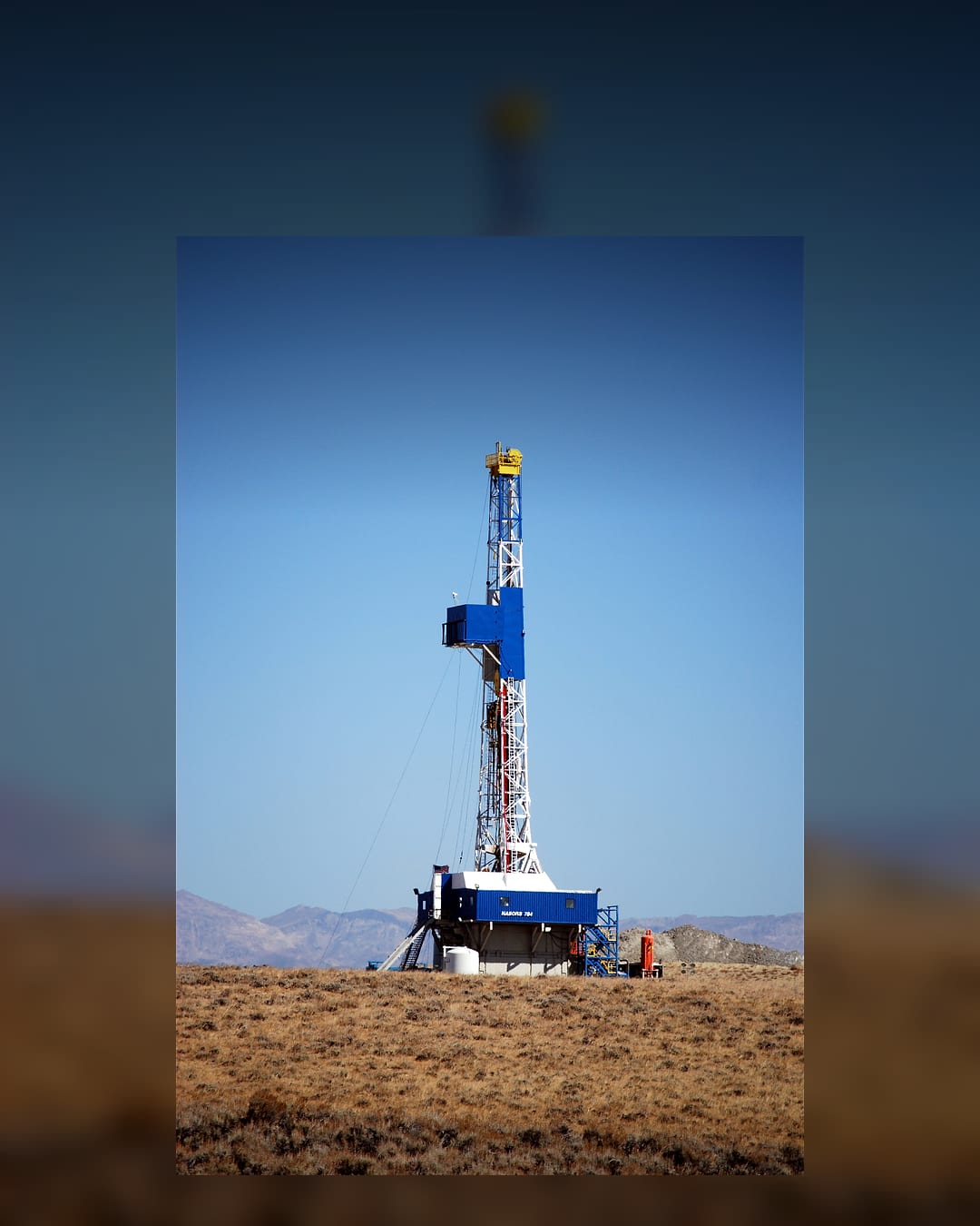 Oil and gas drill rig in Wyoming