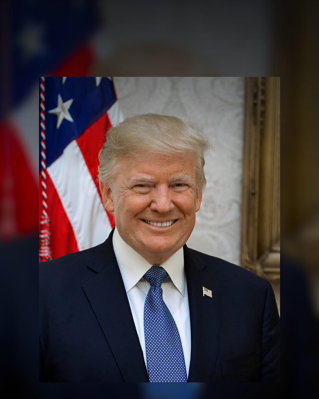 Official portrait of Donald Trump.