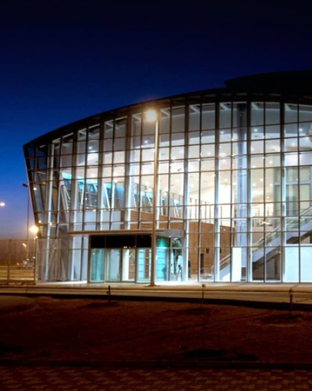 Exterior of Prince Sultan bin Abdulaziz Airport in Tabuk, Saudi Arabia